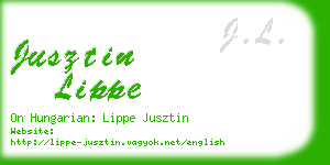 jusztin lippe business card